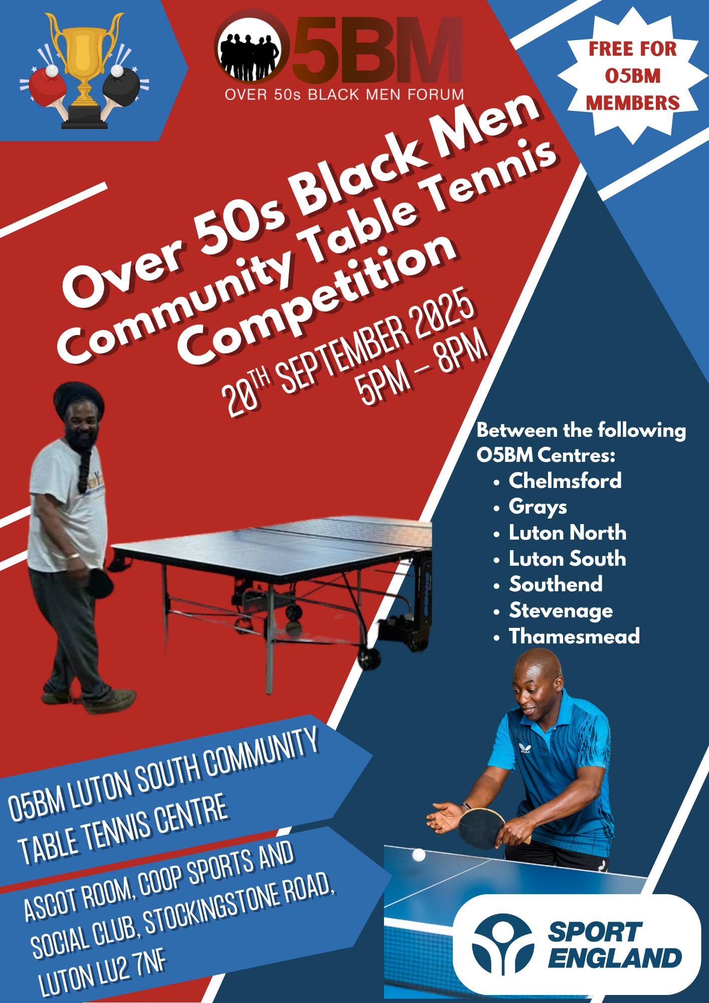 UK’s First Older Black Men Community Table Tennis Competition