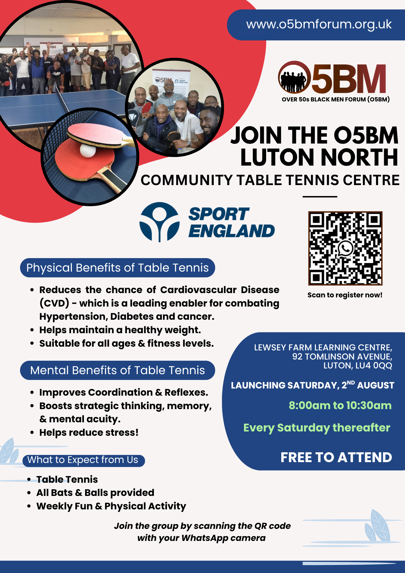 Launch of Luton North Community Table Tennis Centre